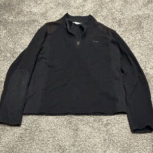 Men's Calvin Klein Black Quarter-Zip Sweater Medium